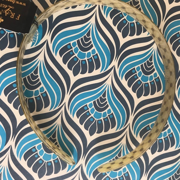 NEW France Lux headband yellow lattice - Picture 2 of 2